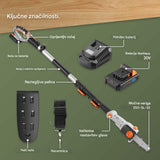 VonHaus Brezžična teleskopska verižna žaga 3519007
