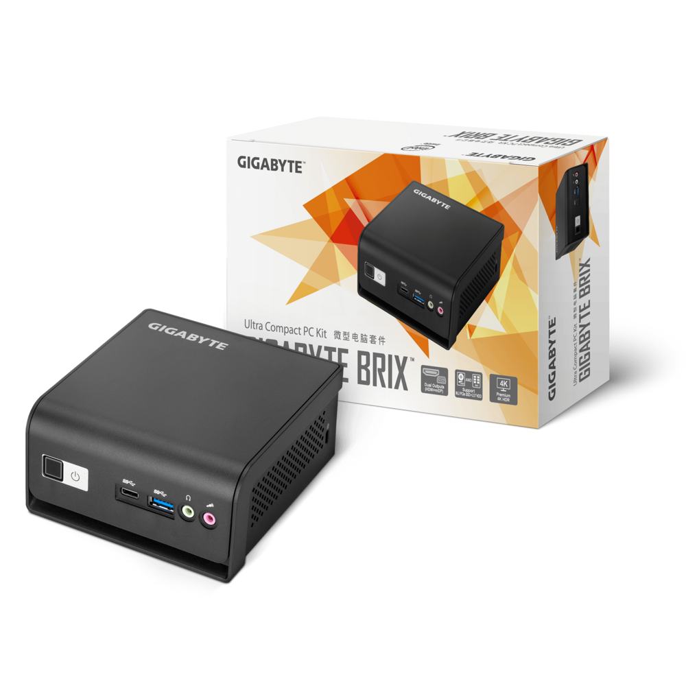 GIGABYTE BRIX PC NUC kit Celeron N4500, 2.5 HDD/SSD, WiFi in Bluetooth