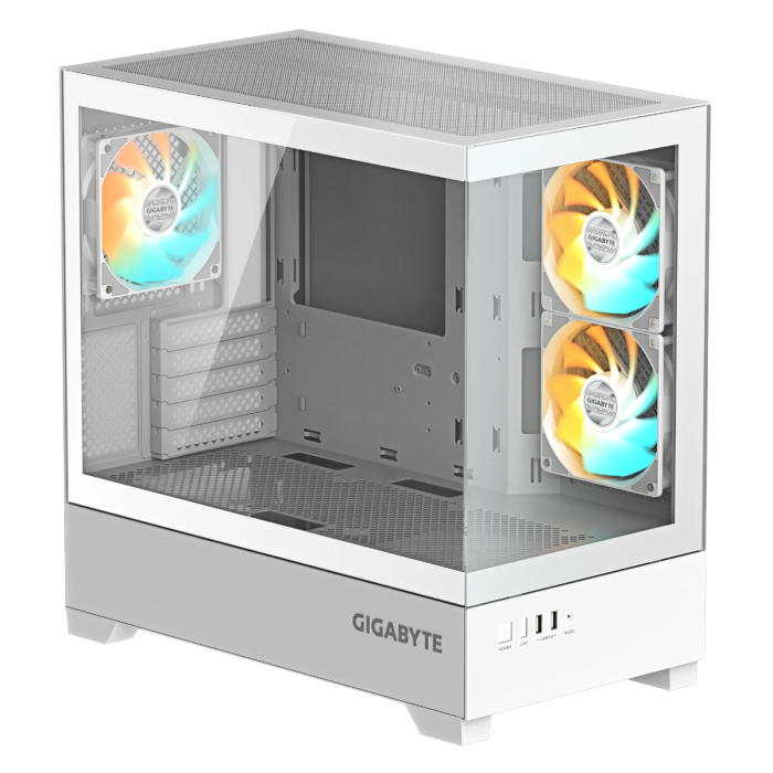 Gigabyte C201 PANORAMIC ICE ATX RGB osvetljeno ohišje, belo