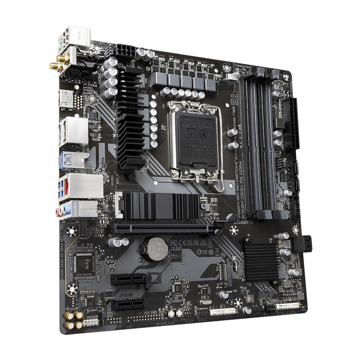 GIGABYTE B760M DS3H AX DDR4, DDR4, SATA3, USB3.2Gen2, DP, WiFi, LGA1700 mATX
