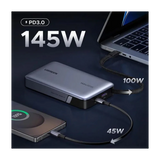 Ugreen 145W 20000mAh prenosna baterija z vgrajenim kablom