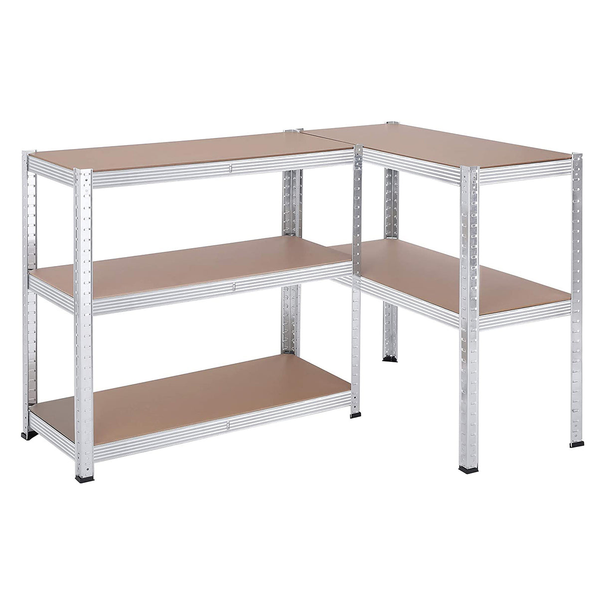 SONGMICS 2x Regal 40 x 90 x 180 cm bež-srebrna, GLR040E02