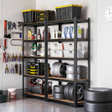 SONGMICS Regal 50 x 100 x 200 cm rjavo-črna, GLR050B01