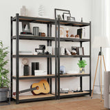 SONGMICS Regal 50 x 100 x 200 cm rjavo-črna, GLR050B01