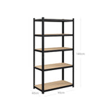 SONGMICS Regal 40 x 90 x 180 cm rjavo-črna, GLR040B01