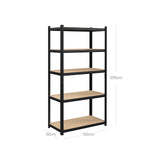 SONGMICS Regal 50 x 100 x 200 cm rjavo-črna, GLR050B01