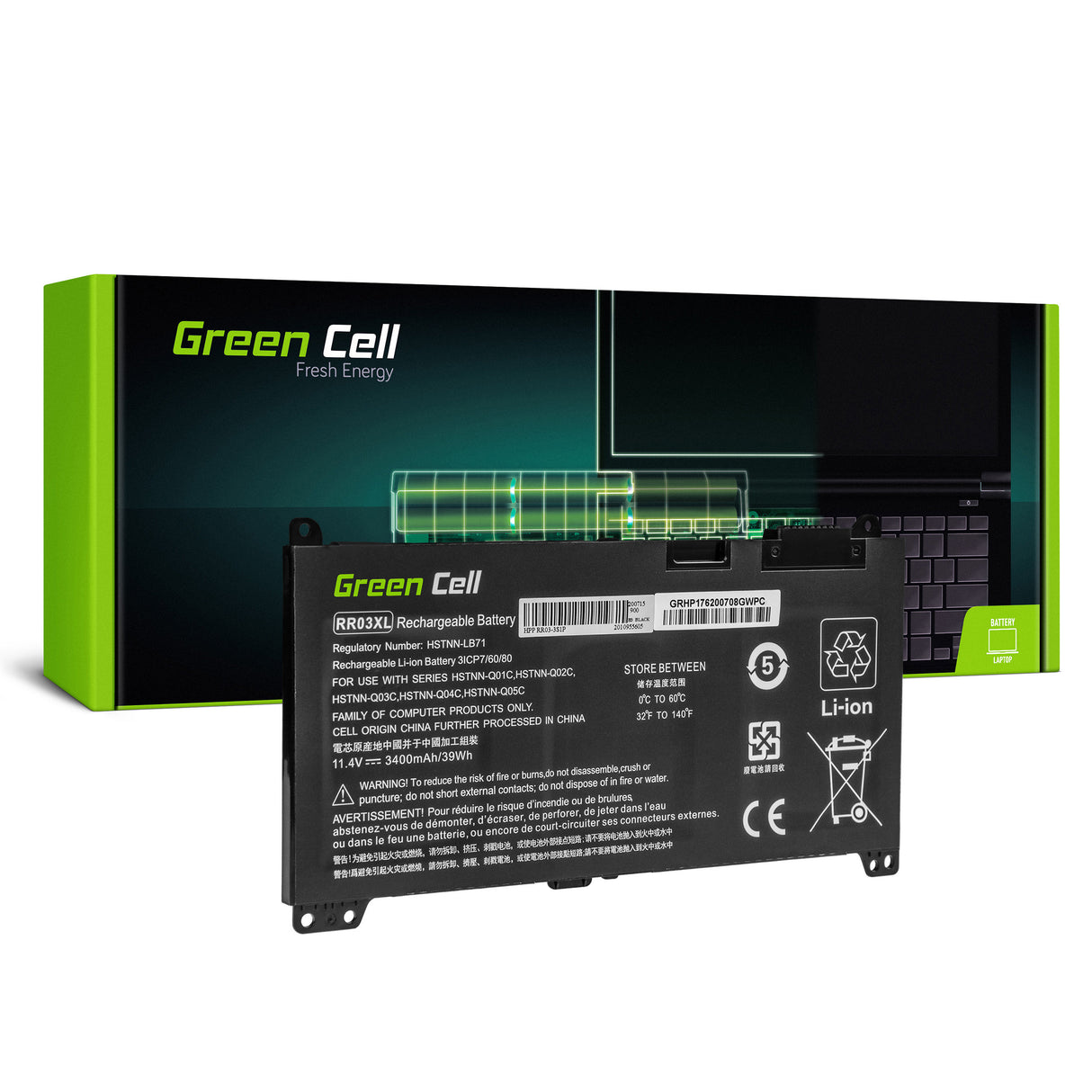 Green Cell baterija RR03XL za HP ProBook 430 G4 G5 440 G4 G5 450 G4 G5 455 G4 G5 470 G4 G5