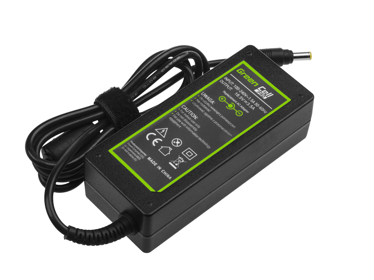 Green Cell PRO polnilec / AC Adapter 18.5V 3.5A 65W za HP Pavilion DV2000 DV6000 DV8000 Compaq 6730b 6735b nc6120 nc6220 nx6110