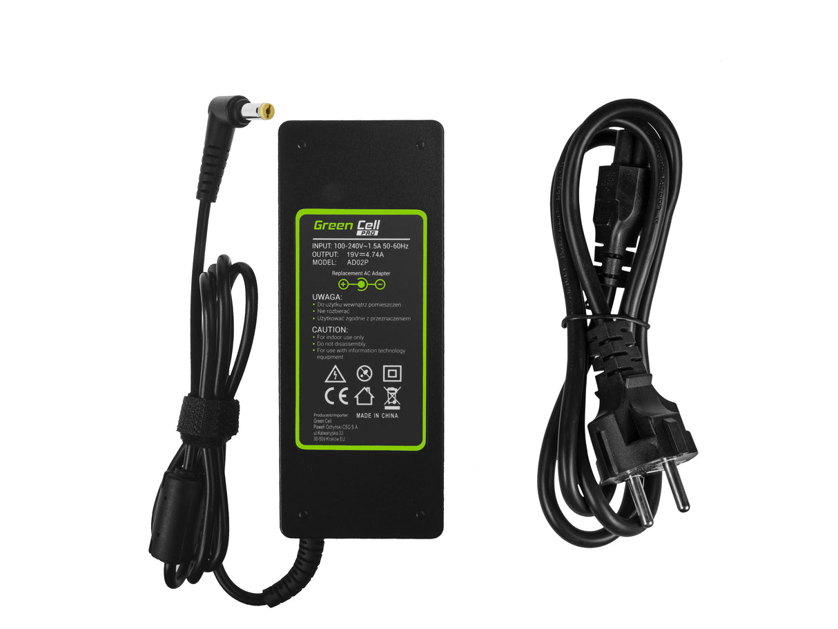 Green Cell PRO polnilec / AC Adapter 19V 4.74A 90W za Acer Aspire 5733 5749 5749Z 5750 5750G 7750G V3-531 V3-551 V3-571 V3-571G