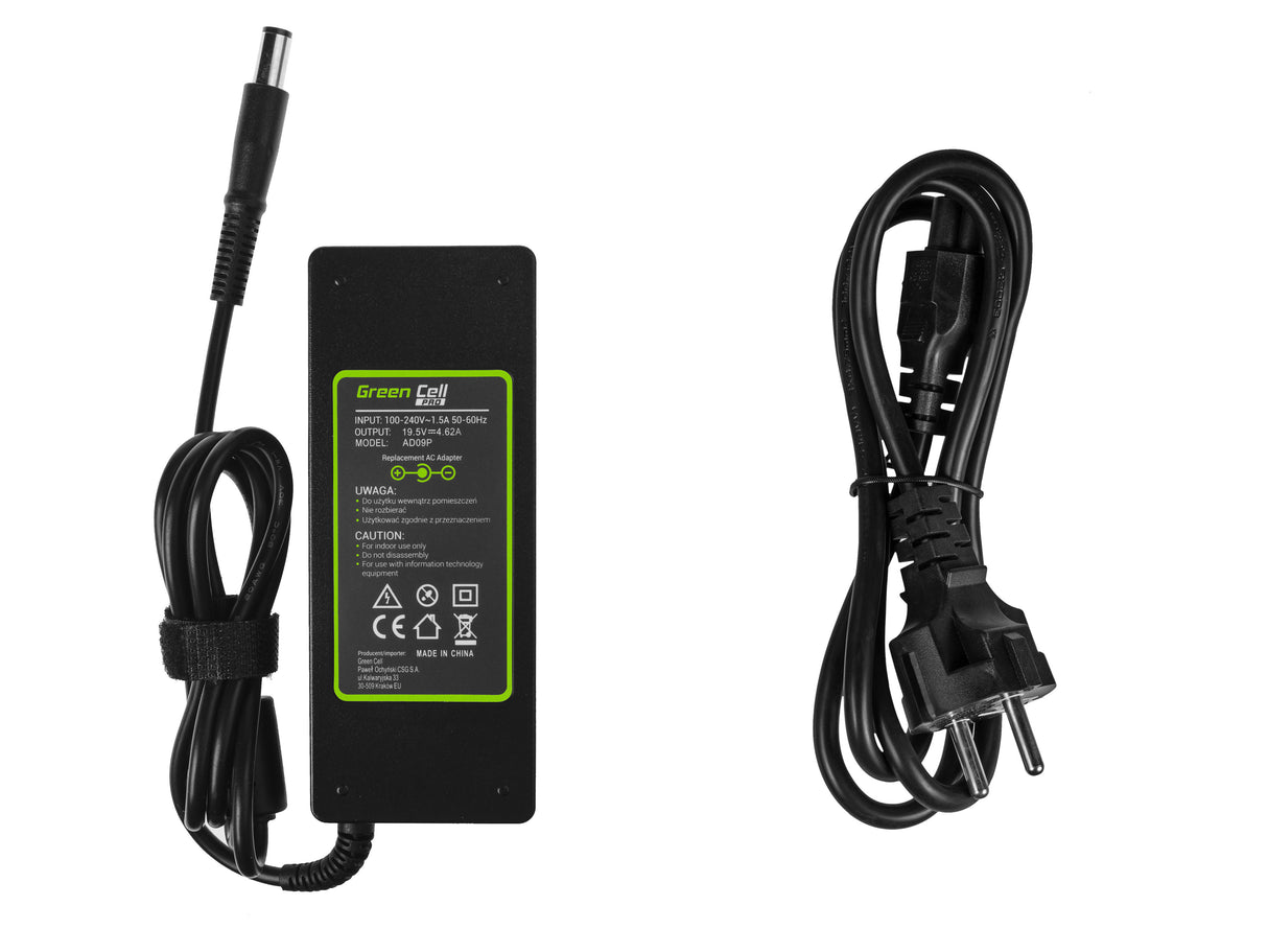 Green Cell PRO polnilec / AC Adapter 19.5V 4.62A 90W za Dell Inspiron 15R N5010 N5110 Latitude E6410 E6420 E6430 E6510 E6520