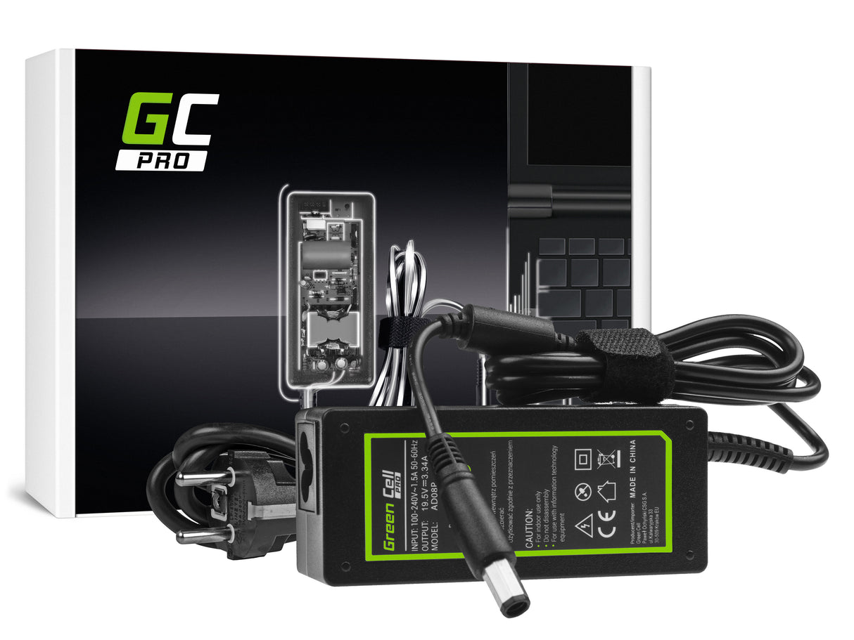 Green Cell PRO polnilec / AC Adapter 19.5V 3.34A 65W polnilec za Dell Inspiron 1546 1545 1557 XPS M1330 M1530