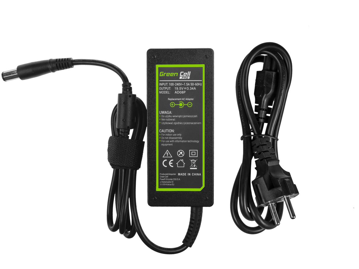 Green Cell PRO polnilec / AC Adapter 19.5V 3.34A 65W polnilec za Dell Inspiron 1546 1545 1557 XPS M1330 M1530