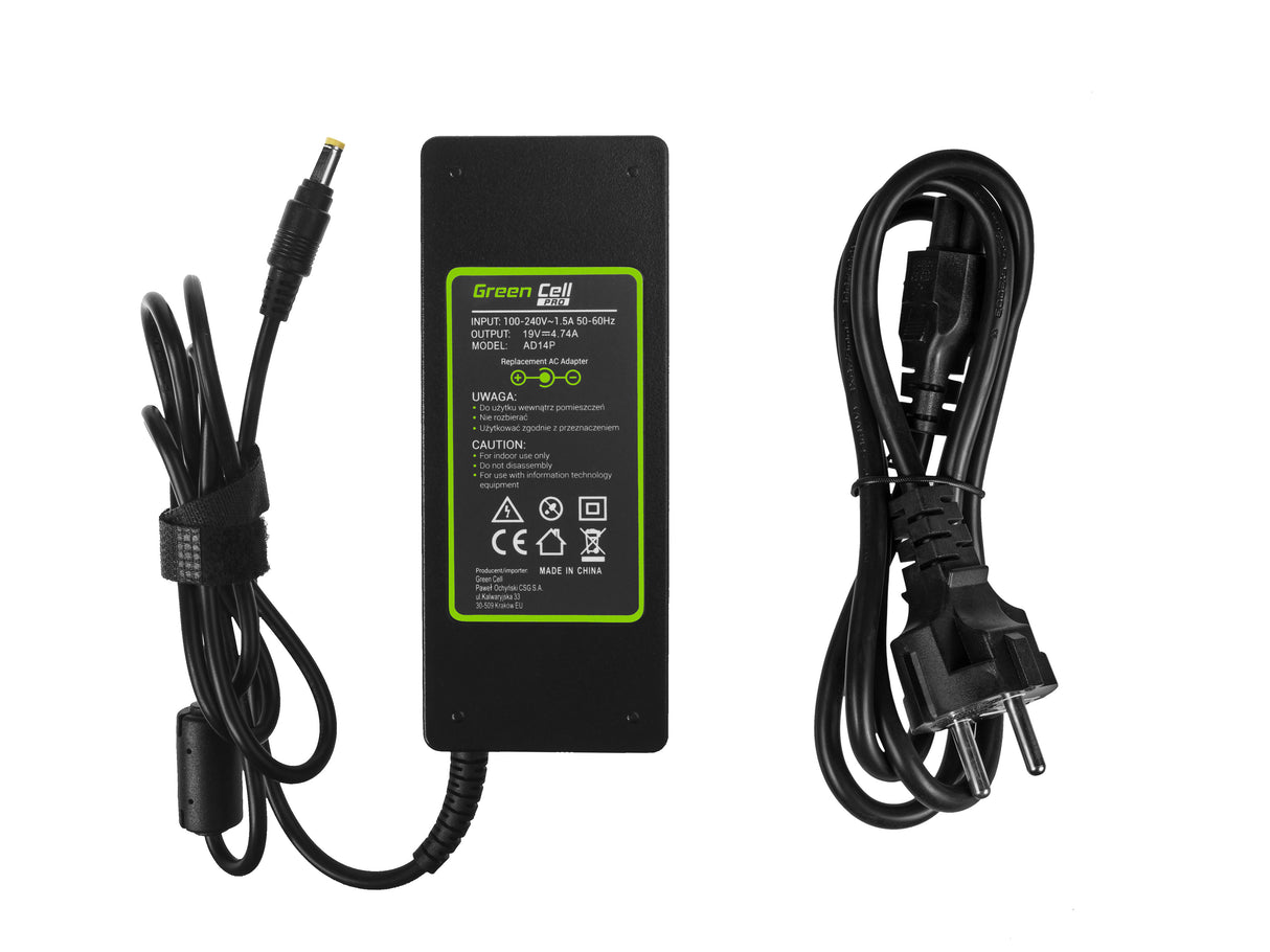 Green Cell PRO polnilec AC Adapter za HP Compaq NC6000  NX6100 NX8220 19V 4.74A