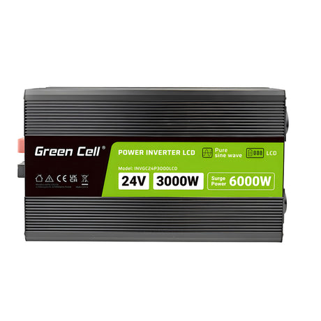 Green Cell pretvornik moči LCD 24 V 3000W/60000W pretvornik moči za vozila - čisti sinusni val