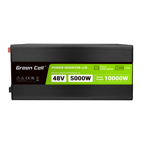 Green Cell pretvornik moči LCD 48V 5000W/10000W av doinverter with display - čisti sinusni val