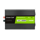 Green Cell pretvornik moči LCD 12 volt 2000W/40000W av doinverter with display - čisti sinusni val