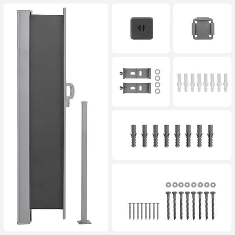 SONGMICS Stranski senčnik 180 x 450 cm antracit, GSA589G01