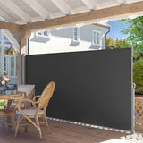 SONGMICS Stranski senčnik 180 x 450 cm antracit, GSA589G01