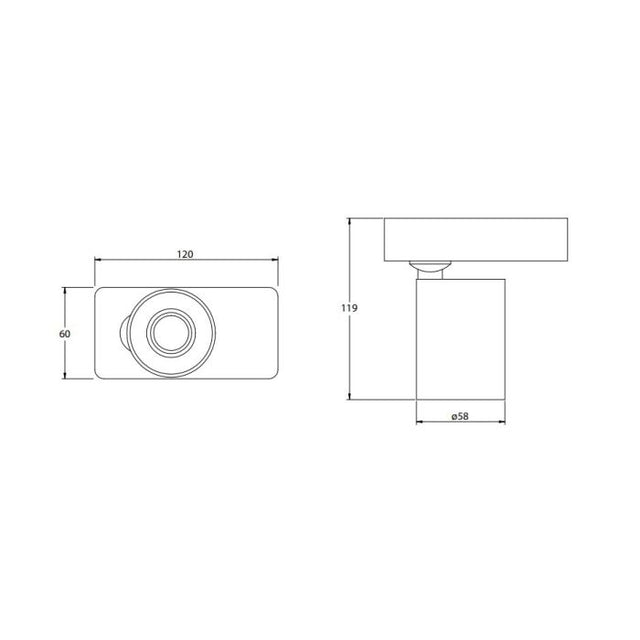 GTV reflektorska svetilka SANTO 1x GU10 220V, črna