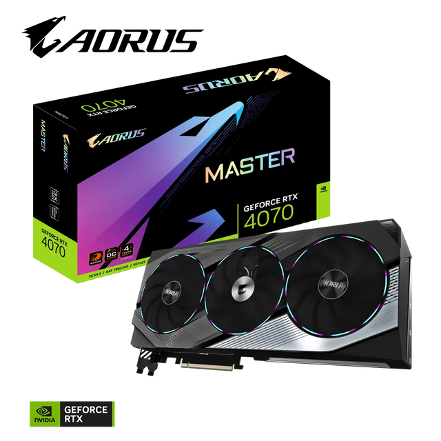 Grafična kartica GIGABYTE AORUS GeForce RTX 4070 MASTER 12G, 12GB GDDR6X, PCI-E 4.0