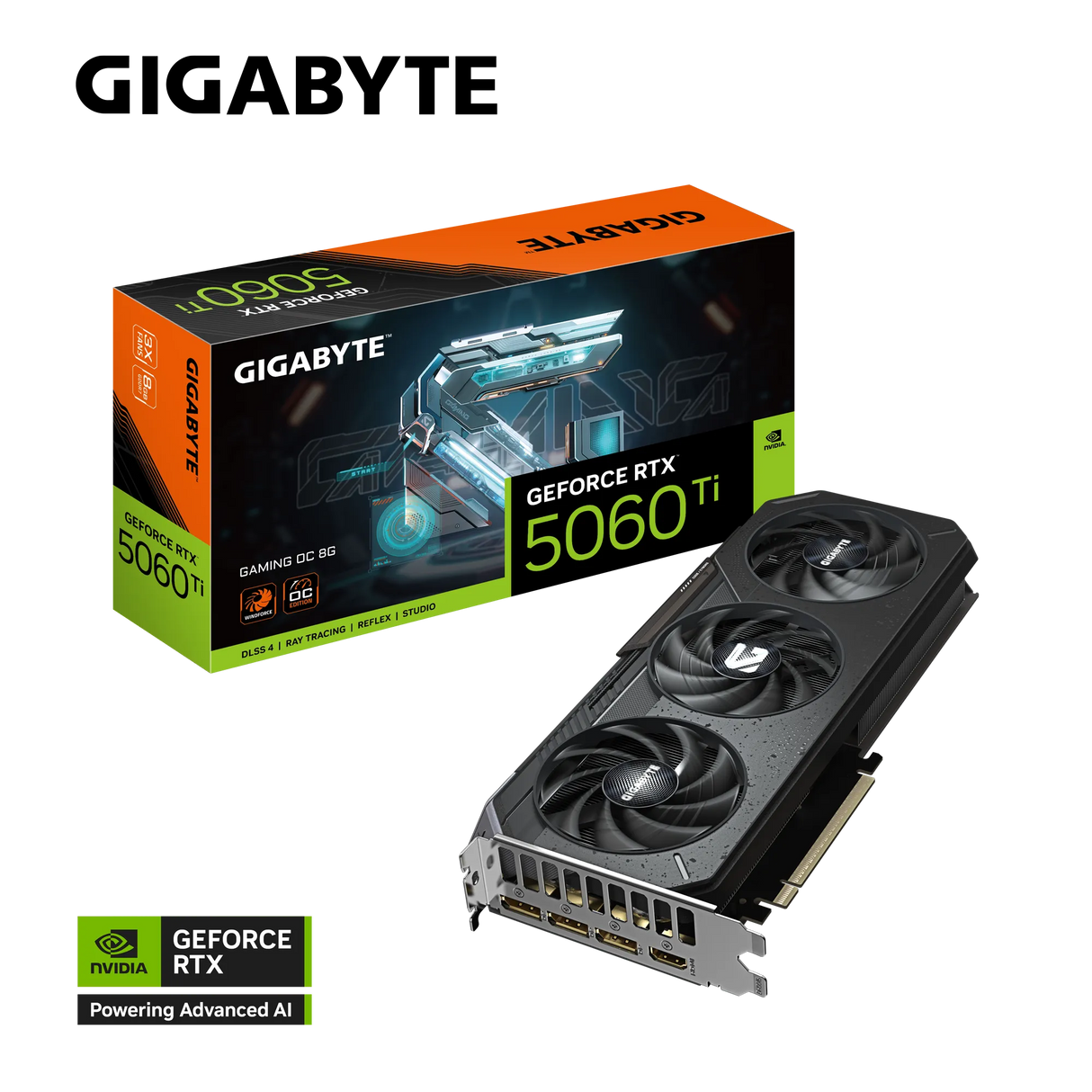 Grafična kartica GIGABYTE GeForce RTX 5060 Ti Gaming OC 8G, 8GB GDDR7, PCI-E 5.0