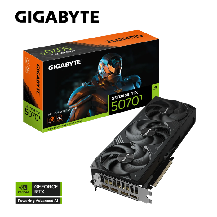 Grafična kartica GIGABYTE GeForce RTX 5070 Ti WINDFORCE OC SFF 16G, 16GB GDDR7, PCI-E 5.0