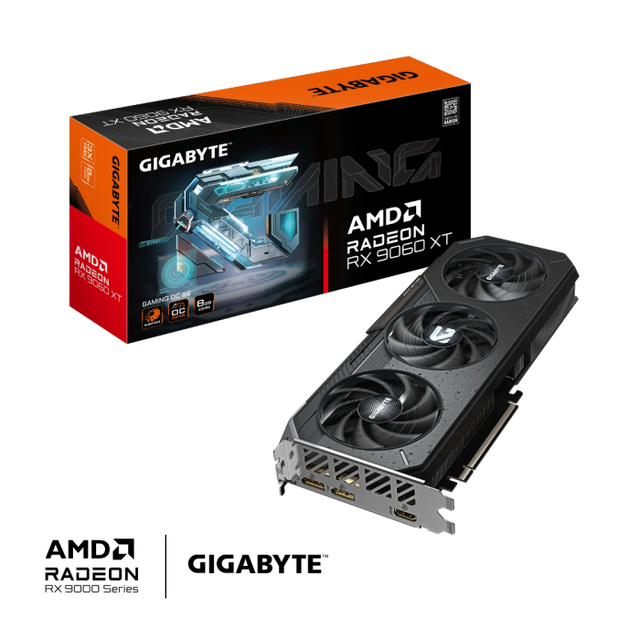 Grafična kartica GIGABYTE Radeon RX 9060 XT GAMING OC 8G, 8GB GDDR6, PCI-E 5.0