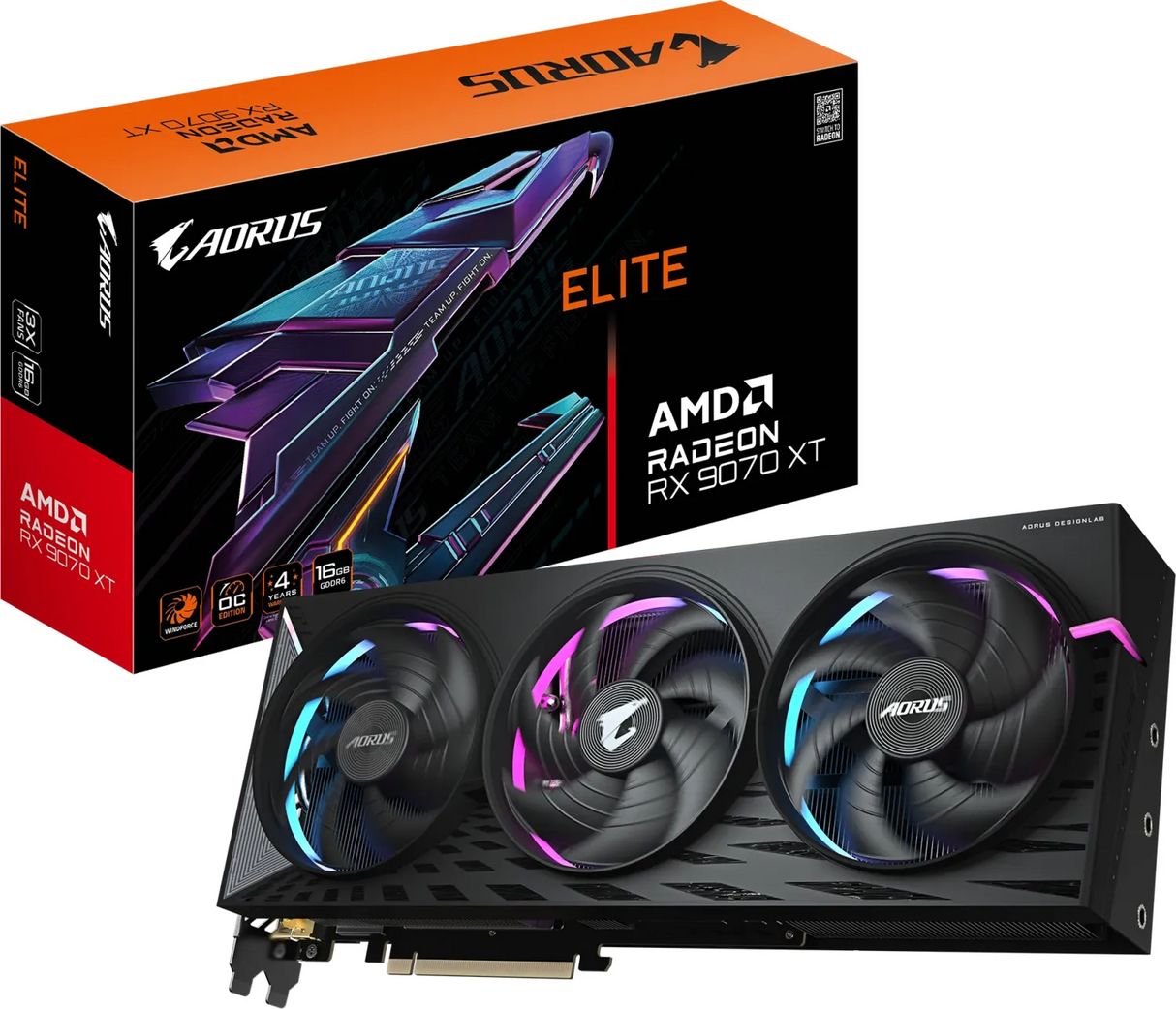 Grafična kartica GIGABYTE Aorus Radeon RX 9070 XT ELITE 16G, 16GB GDDR6, PCI-E 5.0
