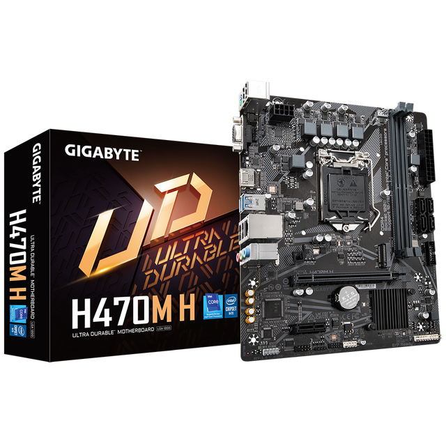 GIGABYTE H470M H, DDR4, SATA3, USB3.2Gen1, HDMI, LGA1200 mATX