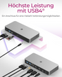 Icybox IB-DK2880-C41 priključna postaja USB4 Type-C z dvojnim video izhodom