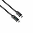 HAVIT kabel za polnjenje USB-C na USB-C z LCD 100W, 2M