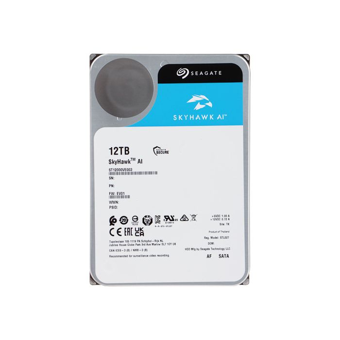 Seagate 12TB SkyHawk AI 3,5" SATA 6Gb/s 7200rpm 512MB HDD disk