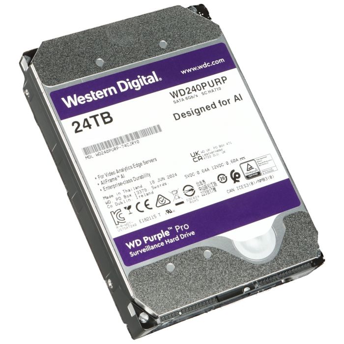 WD 24TB Purple Pro 3,5" SATA 6Gb/s 7200rpm 512MB HDD disk