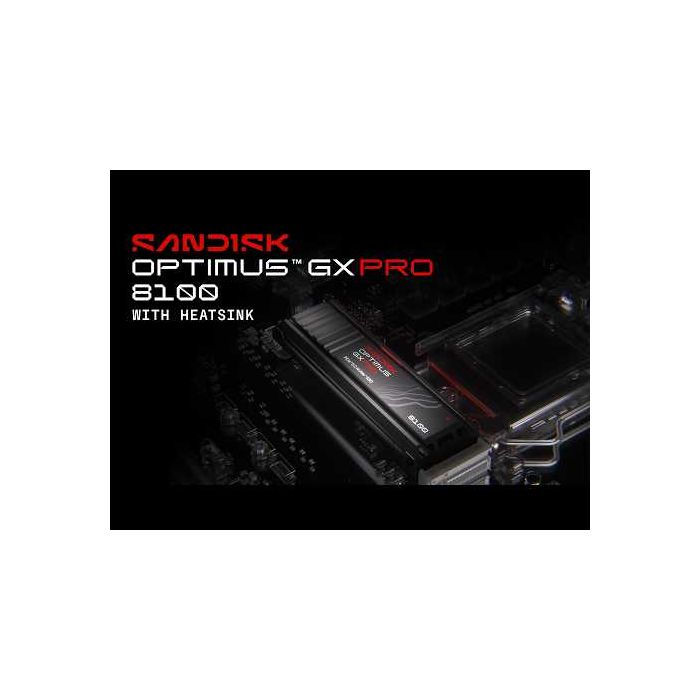 SANDISK 1TB Optimus GX PRO 8100 M.2 2280 S3-M PCIe 5.0 NVMe 2.0 SSD disk s hladilnikom