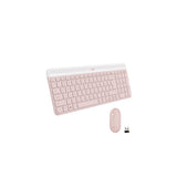 Logitech Slim Wireless Combo MK470, SLO gravura, roza
