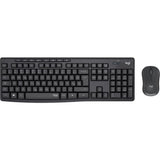 Logitech tipkovnica +miška brezžična Desktop MK295 SLO - grafitna barva SLO, silent