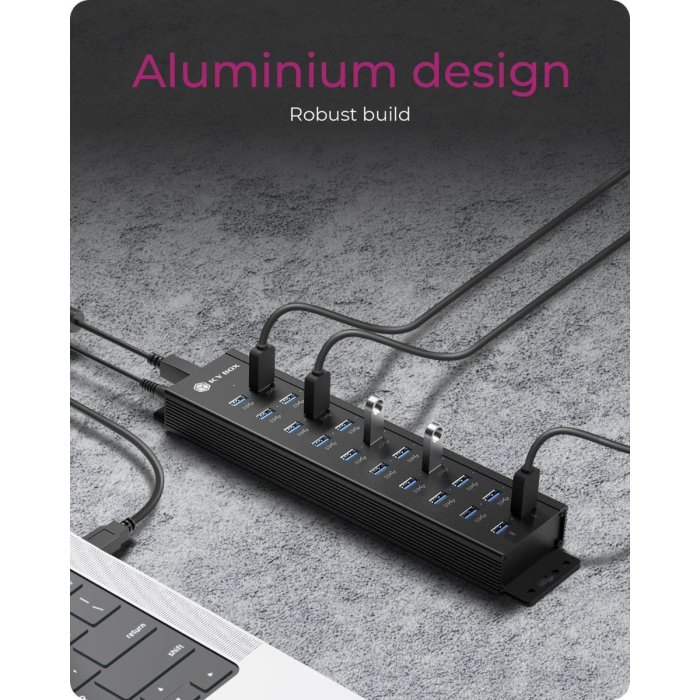 IcyBox IB-HUB1720-U3 20 v 1 portni USB hub