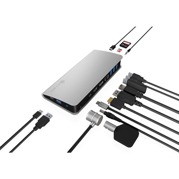 Icybox IB-DK2408-C 11-in-1 USB Type-C DockingStation priklopna postaja za prenosnik s Power Delivery