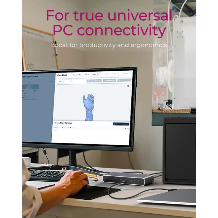 Icybox IB-DK8801-TB4 Thunderbolt 4 priklopna postaja s Power Delivery PD100W