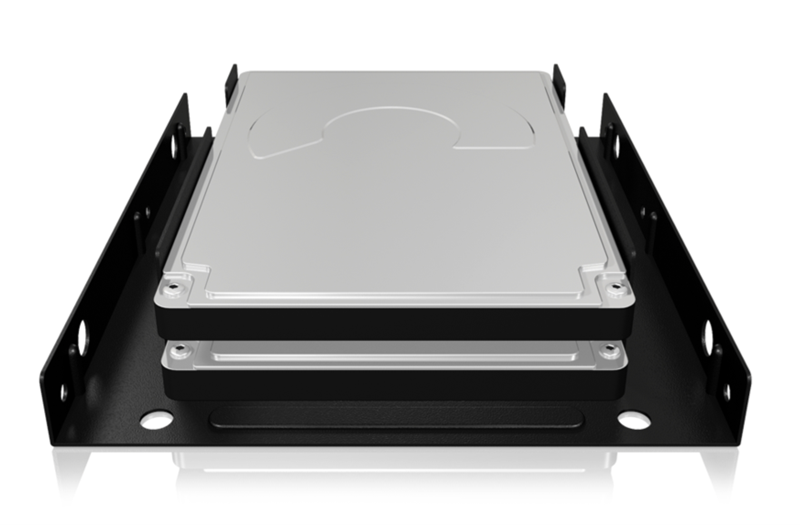 Icybox adapter za 2×SSD/HDD iz 2,5" na 3,5" za vgradnjo v ohišje