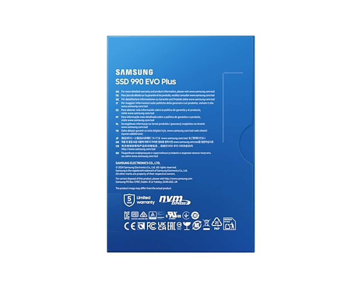 Samsung 4TB 990 EVO Plus M.2 80mm PCI-e 5.0 x2 NVMe, V-NAND