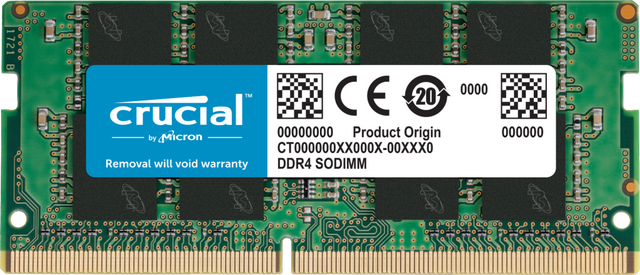 Crucial 8GB DDR4-3200 SODIMM PC4-25600 CL22, 1.2V