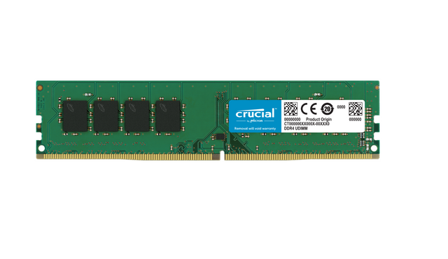 Crucial 4GB DDR4-2400 UDIMM PC4-21300 CL17, 1.2V