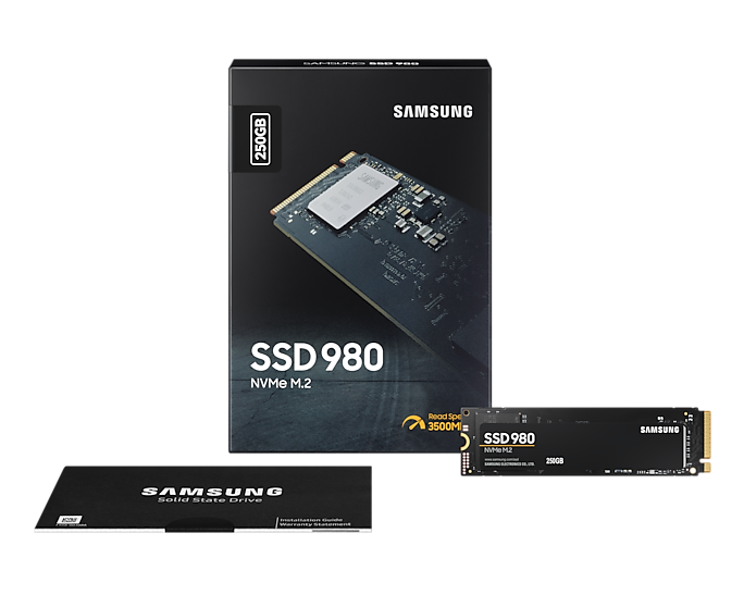 Samsung 250GB 980 SSD NVMe M.2 disk