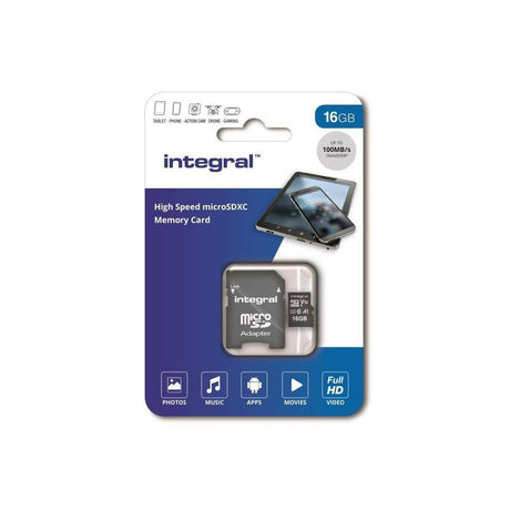 Integral High Speed microSDHC/XC V10 UHS-I U1