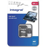 Integral 64GB Professional High Speed 180MB/s microSDXC V30 UHS-I U3