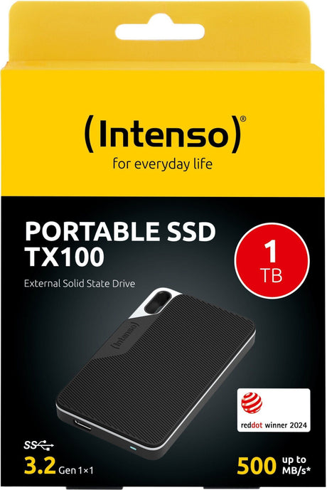 Intenso 1TB SSD TX100 500MB/s USB 3.2 Gen1x1 zunanji disk - črn