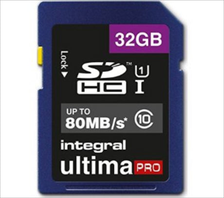 INTEGRAL 32GB SDHC UltimaPro CLASS10 80MB UHS-I U1 spominska kartica