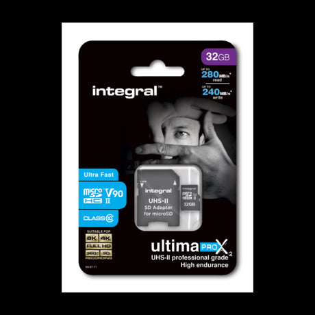 Integral 32GB microSDHC 280-240MB/s UHS-II V90