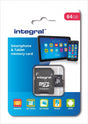 INTEGRAL 64GB SMARTPHONE & TABLET MICRO SDXC class10 UHS-I U1 90MB/s SPOMINSKA KARTICA+ SD ADAPTER